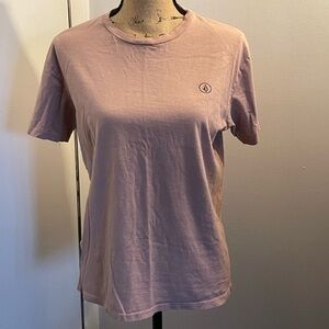 Volcom Lilac Crew Neck Tee with Small Logo